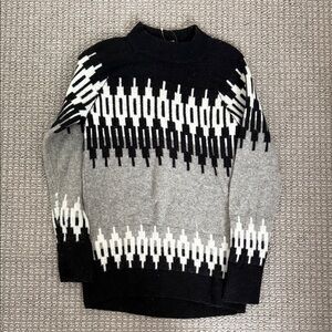 Crewcuts Black and Gray Merino Blend Sweater